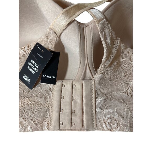 Torrid Curve Bra Size 46 DD Nude Beige Wire-Free‎ Lightly Lined Everyday NWT - Picture 6 of 9